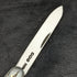 1921 British Antique White Pearl Shell Engraving Handle Pure Silver Blade Folding Pen Knife